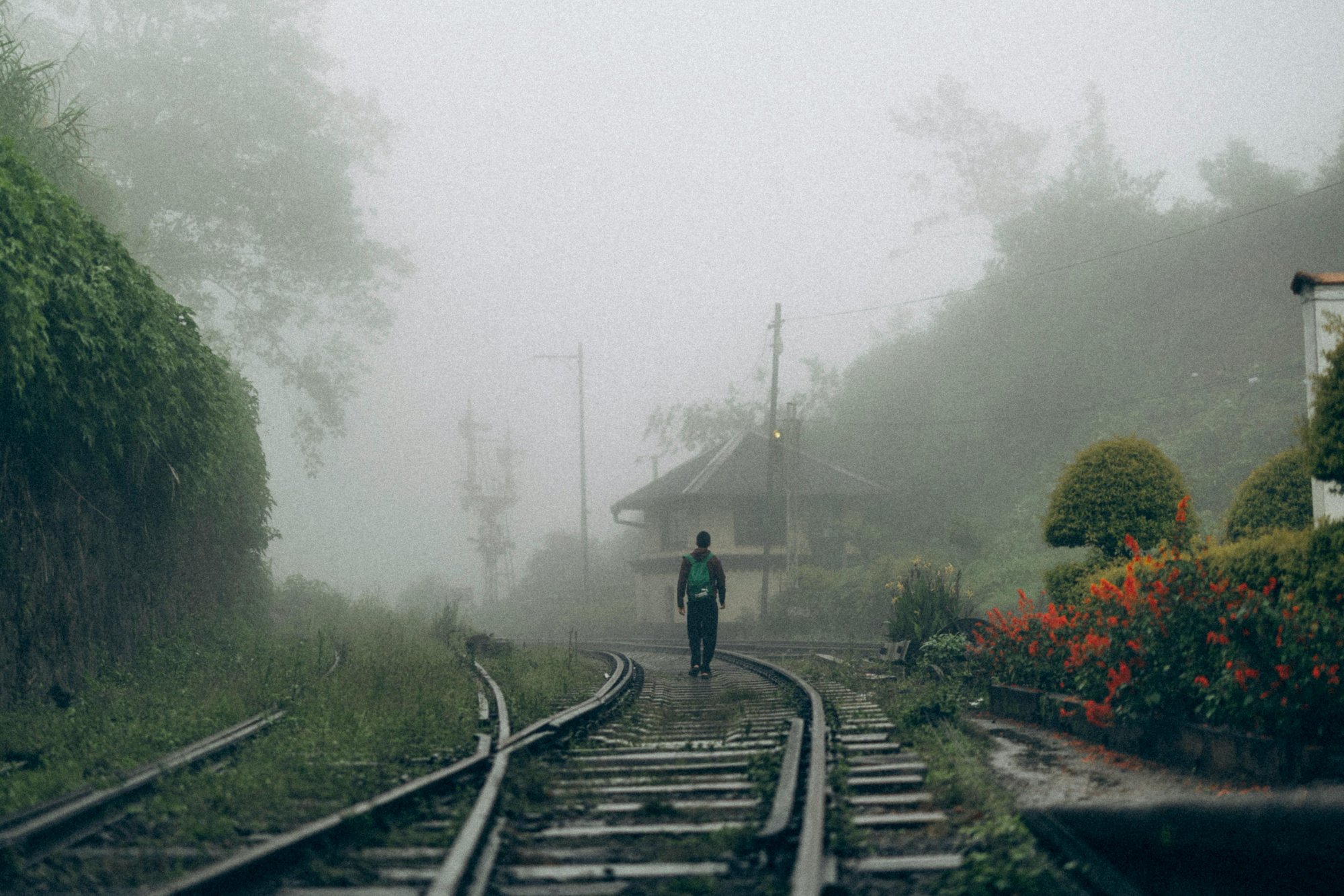 Sri Lanka highland train tracks